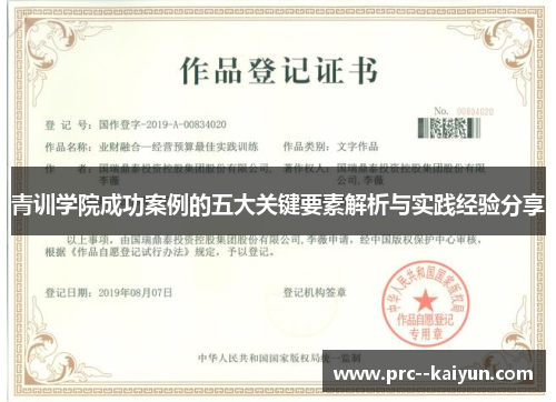 青训学院成功案例的五大关键要素解析与实践经验分享